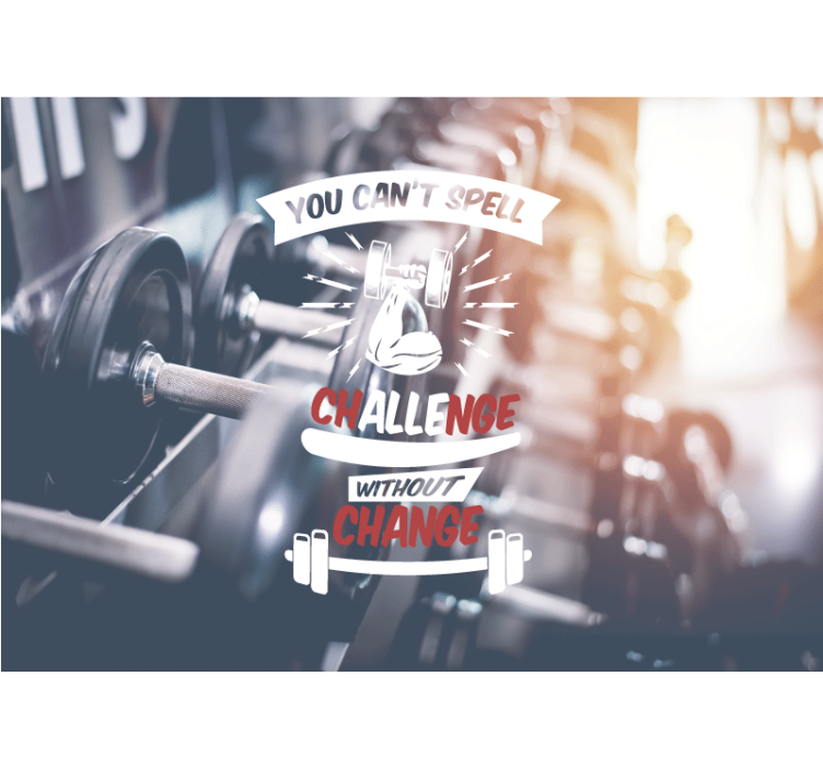 You can't spell challenge without change mural - TenStickers