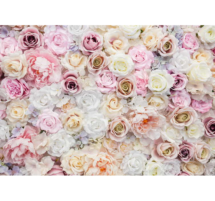 Beautiful background of roses wall mural - TenStickers