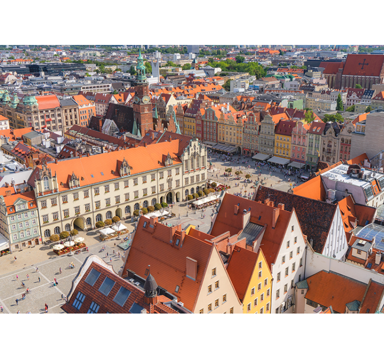 Historic Cityscape View city wall mural - TenStickers