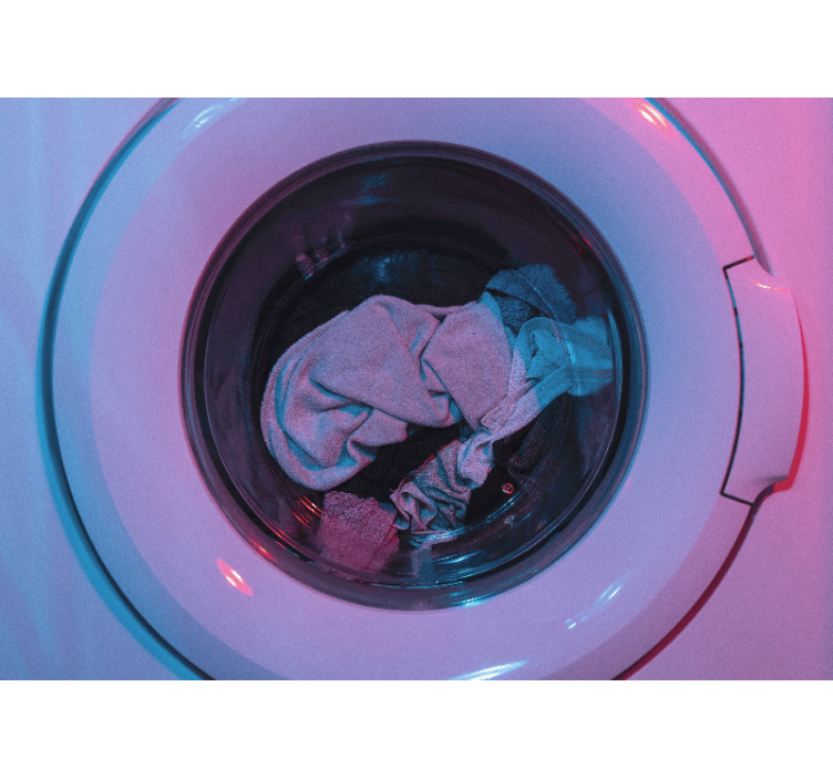 Laundry Machine Spins wall mural vintage - TenStickers