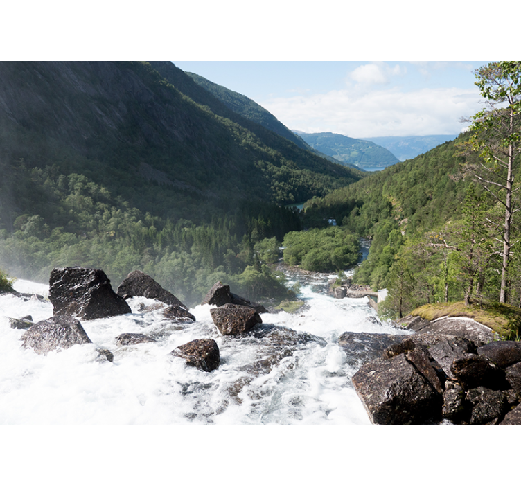 Norwegian landscape nature wall mural - TenStickers