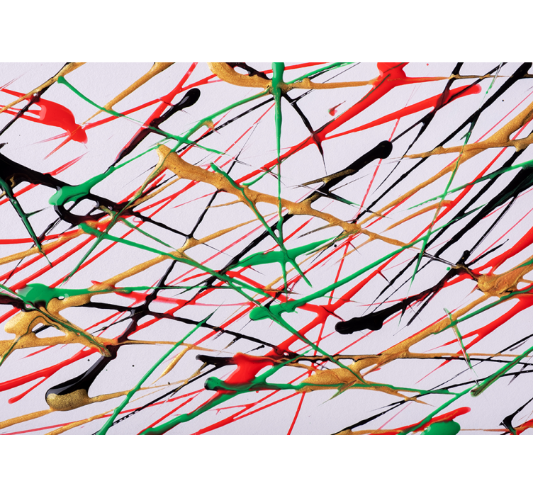 Abstract wall mural energetic brush strokes - TenStickers