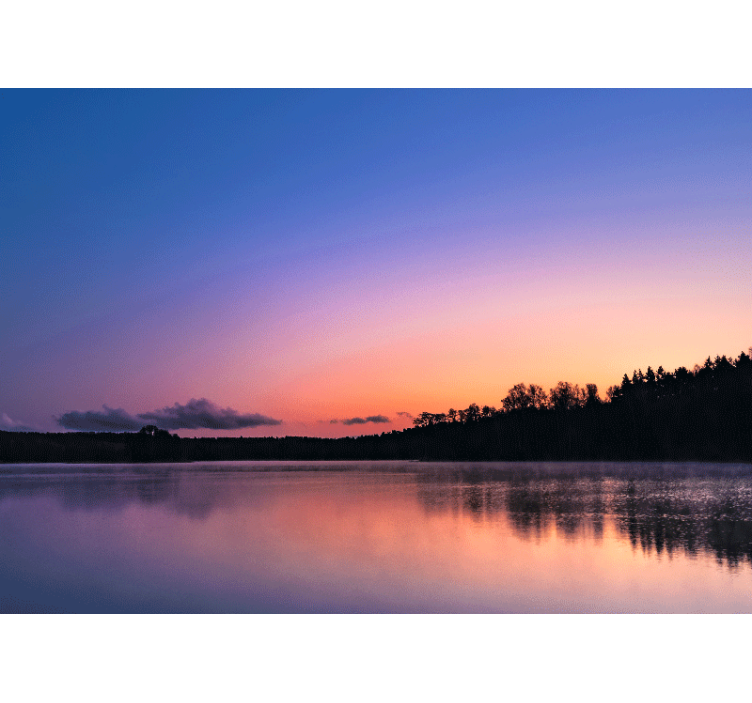Landscape wall mural tranquil lake reflections - TenStickers