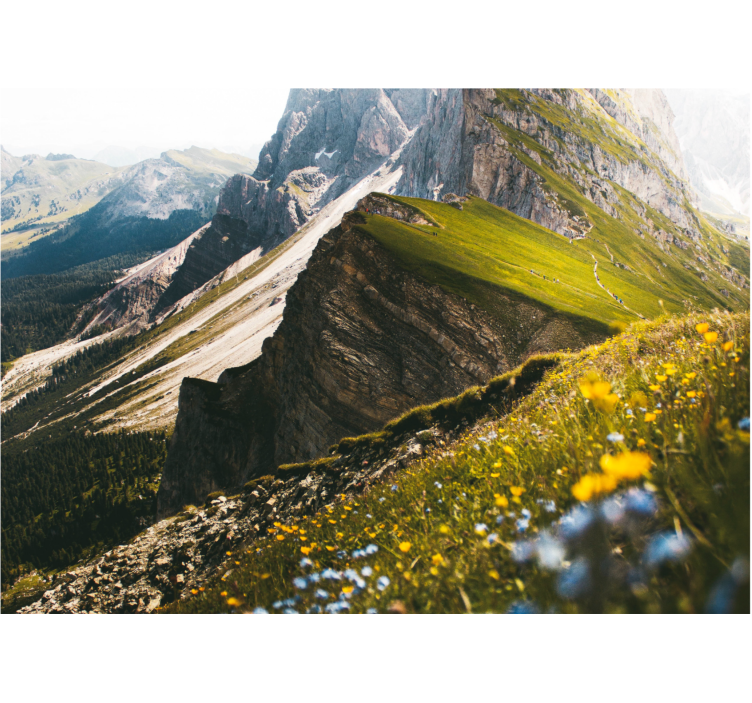 Landscape wall mural majestic mountain range - TenStickers