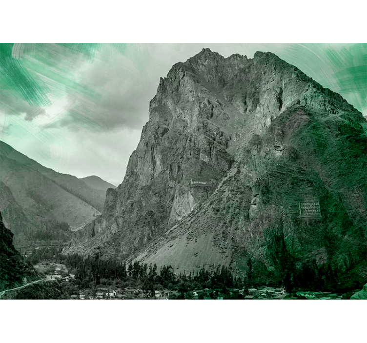 Wall mural mountain majestic green mountains - TenStickers