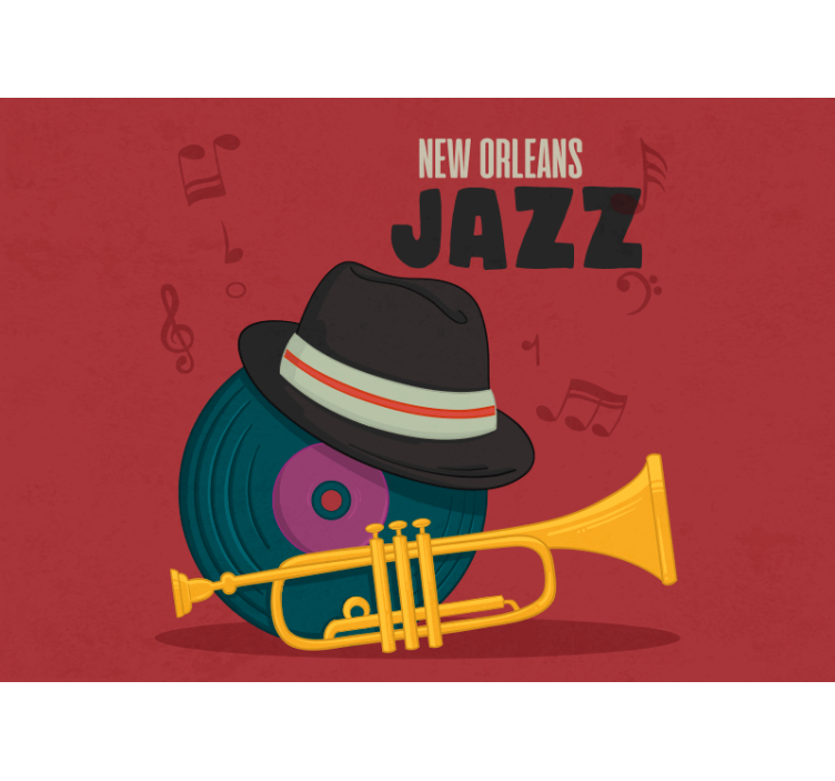 Music wall mural new orleans jazz artwork - TenStickers