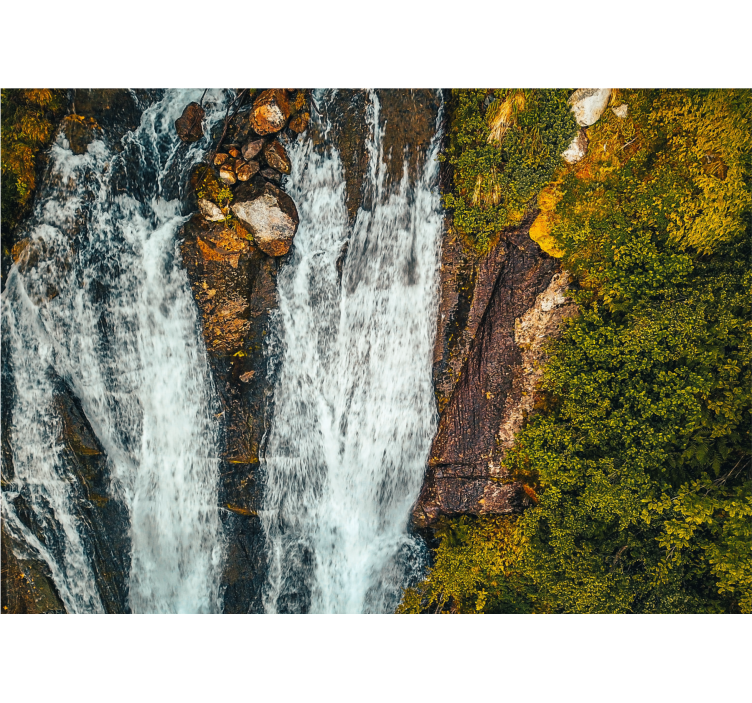 Norwegian mountain waterfall nature wall mural - TenStickers