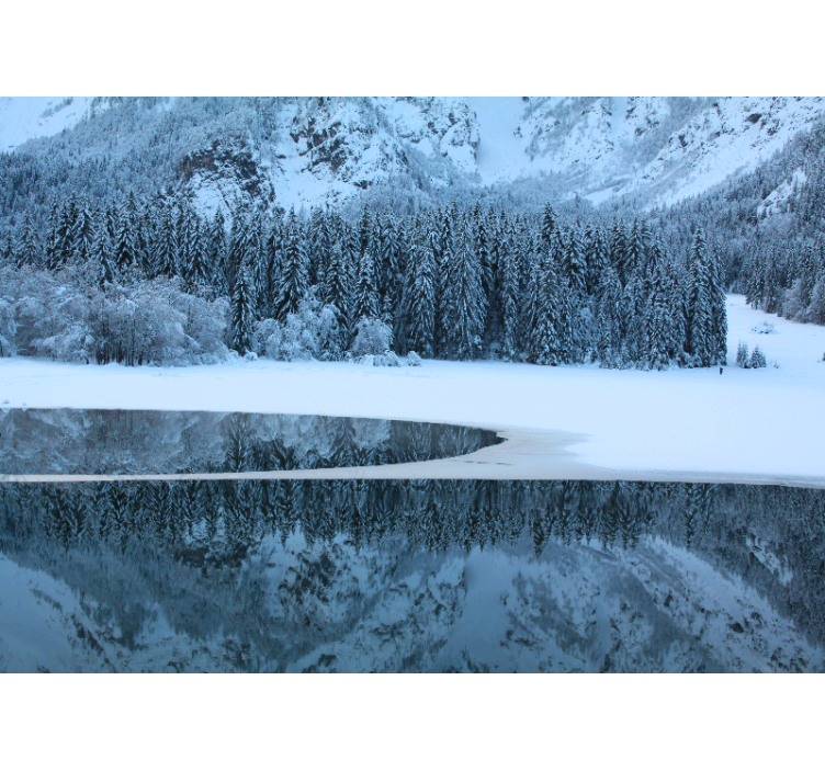 Serene winter landscape landscape wall mural - TenStickers