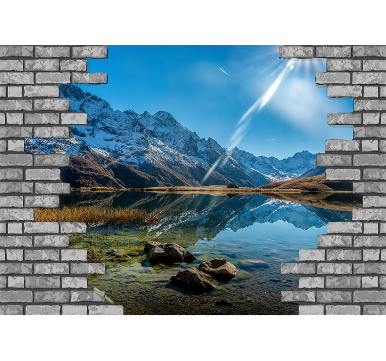 Landscape wall mural mountain echo view - TenStickers