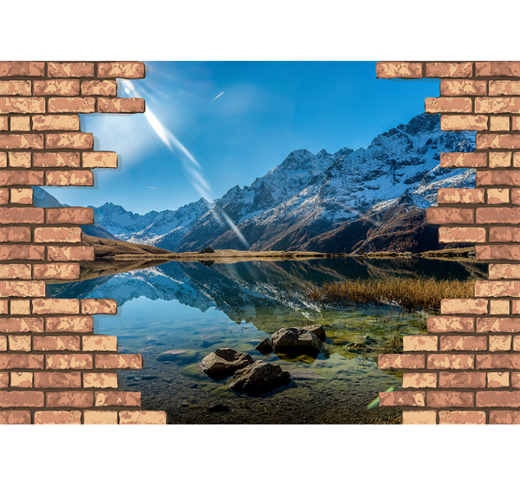 Landscape wall mural mountain and reflection - TenStickers