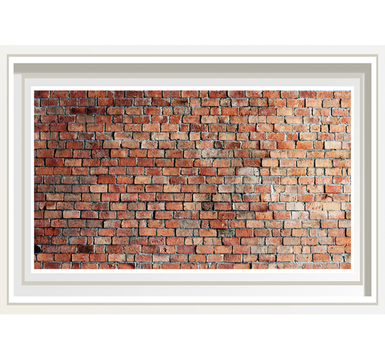 Brick wall with frame  brick wall mural - TenStickers