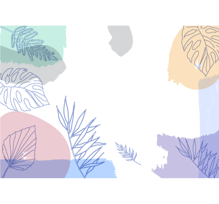 Wall mural nature leafy geometric patterns - TenStickers