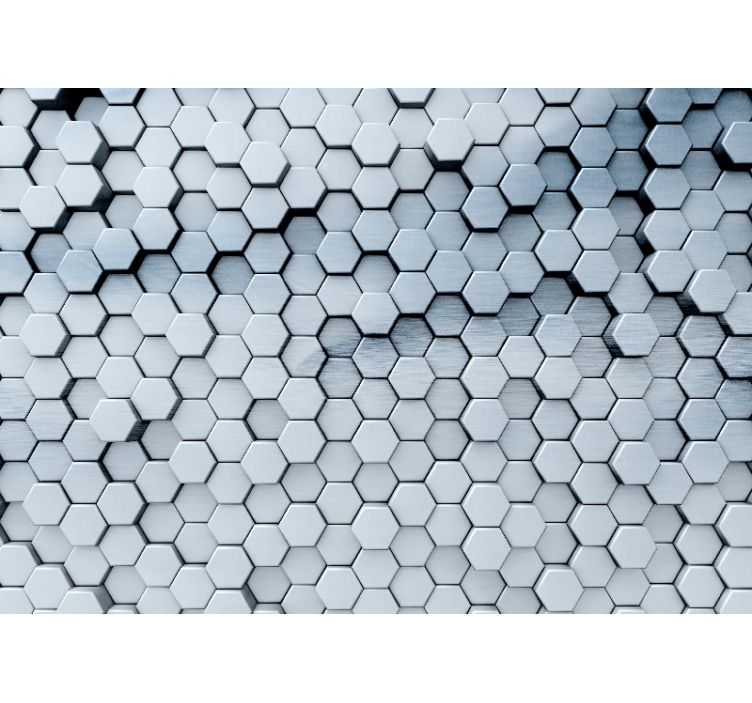 Hexagon Pattern Design texture wall mural - TenStickers