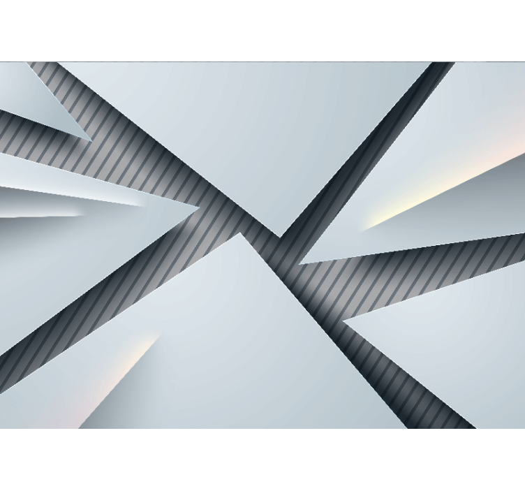 White shattered pieces  3D Wall Mural - TenStickers