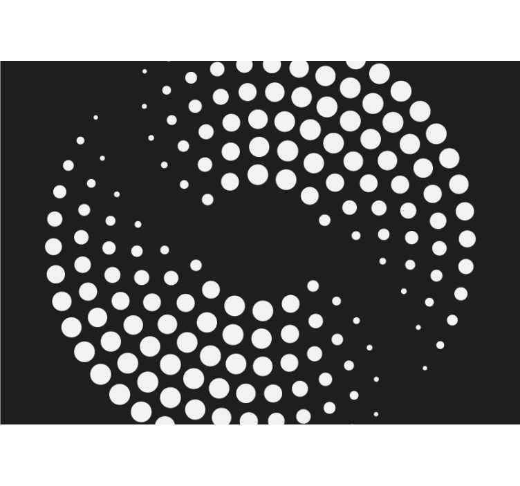 White dots infinity tunnel 3D Wall Mural - TenStickers