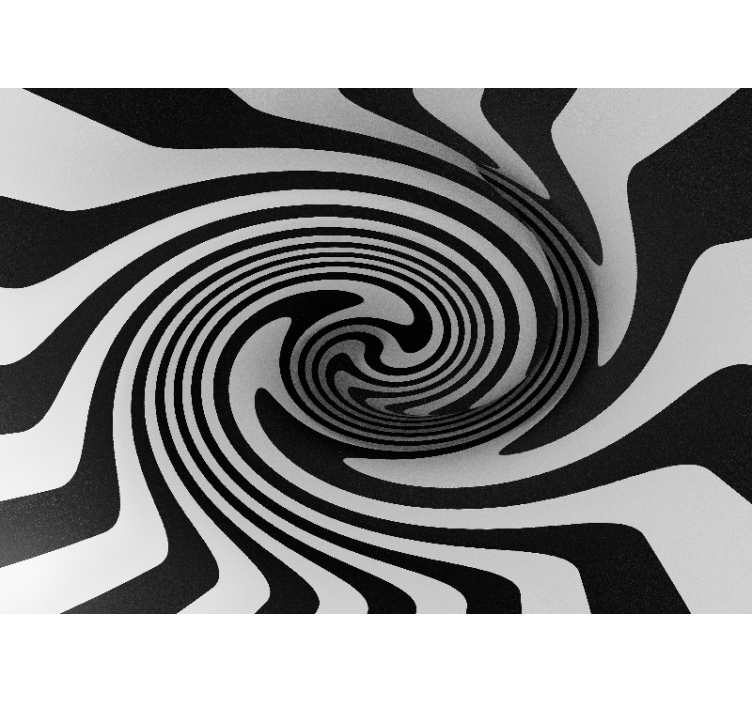 Black and white infinite spiral 3D Wall Mural - TenStickers