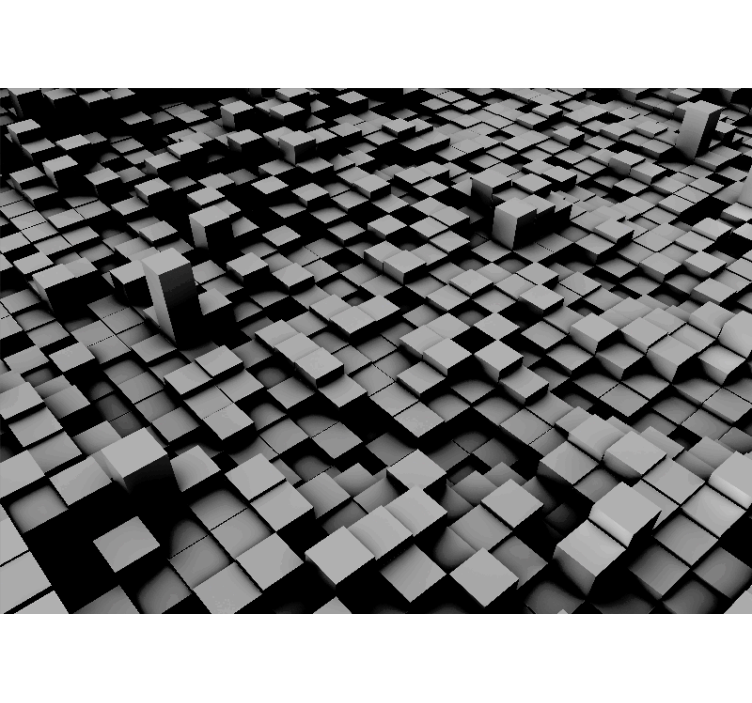 Black cubes background 3D Wall Mural - TenStickers