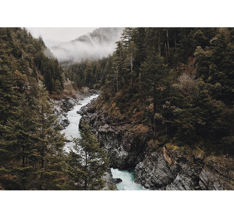 Wall mural nature majestic river scene - TenStickers