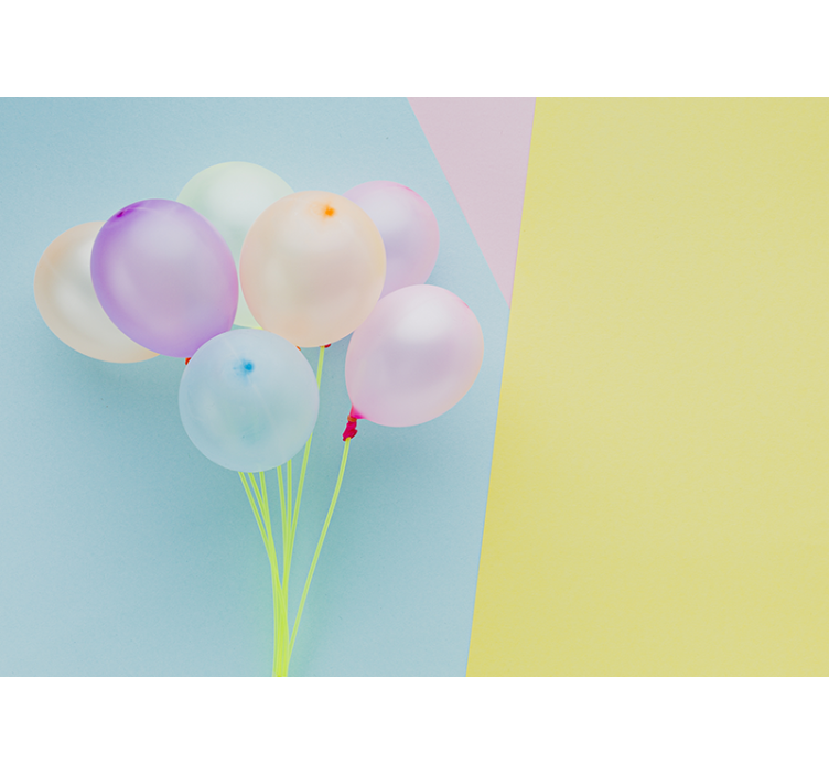 Childrens wall mural colorful balloon design - TenStickers