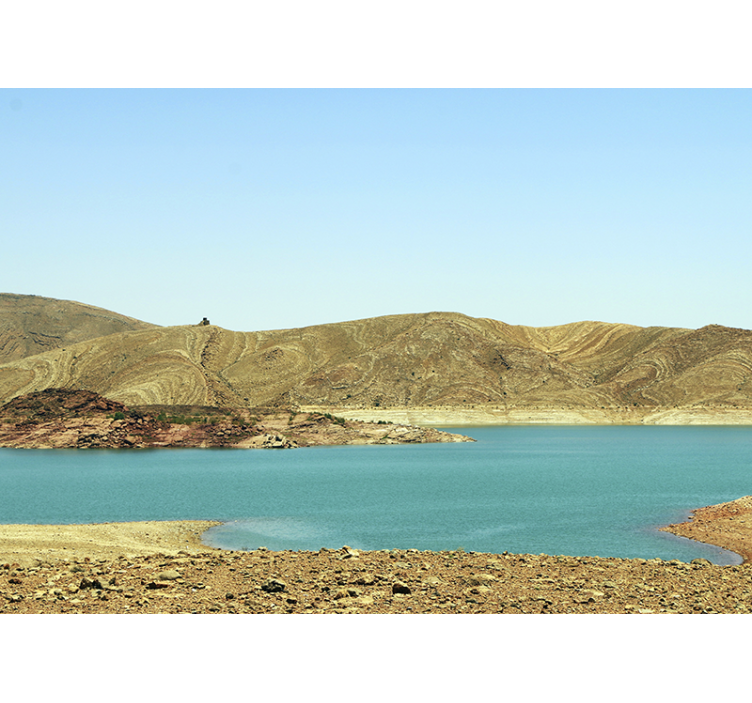 Wall mural mountain serene lake scene - TenStickers