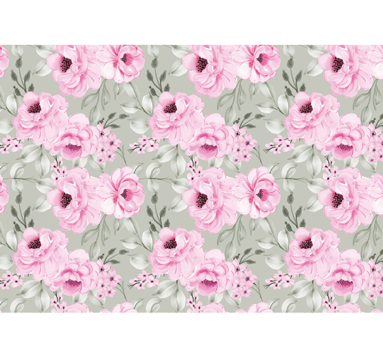 Pastel color peonies flower wall mural - TenStickers