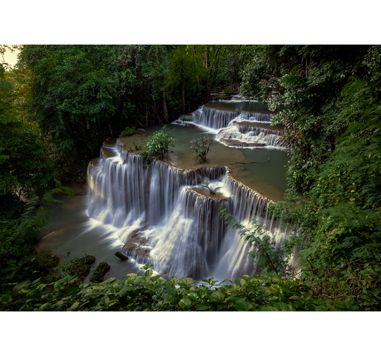 Tranquil Waterfall Retreat wall mural nature - TenStickers