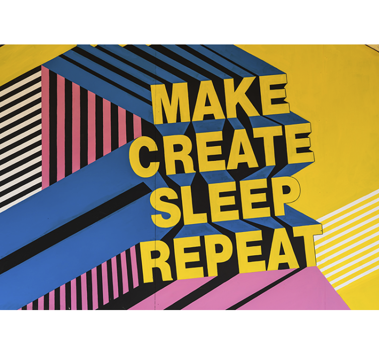 Quote wall mural creative life motto - TenStickers