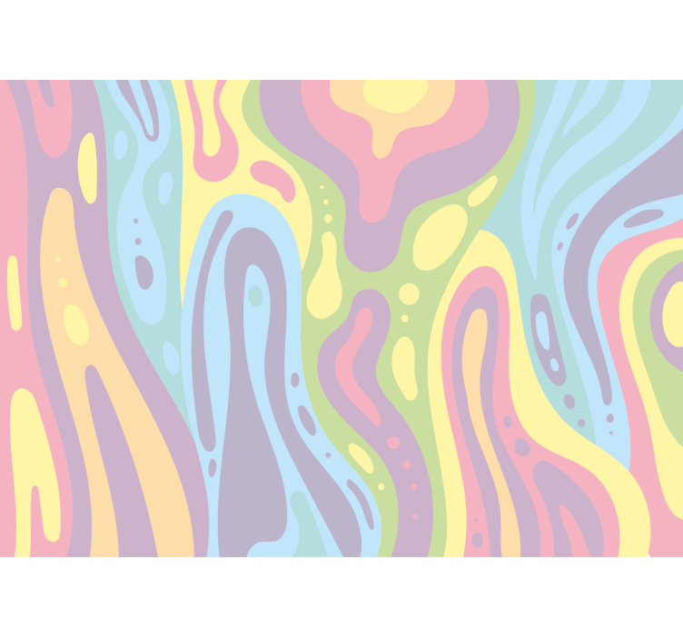 Flowing color patterns abstract wall mural - TenStickers