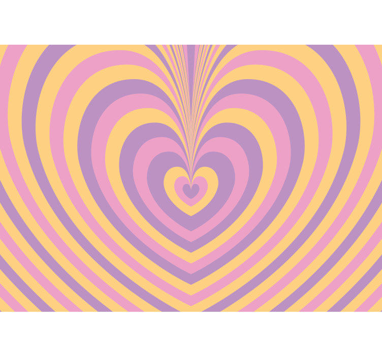 Romantic wall mural heart pattern design - TenStickers