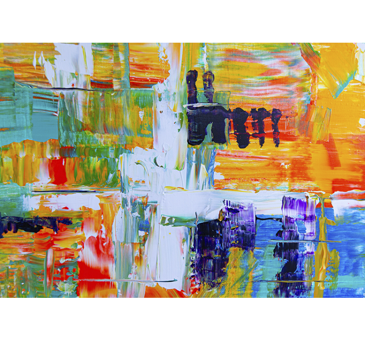 Art wall mural vibrant abstract design - TenStickers