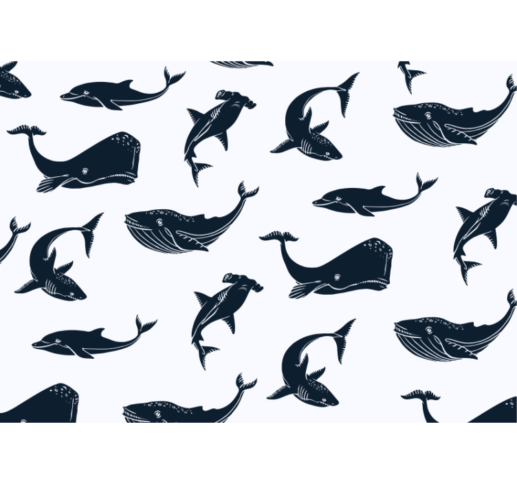 Animals wall mural with marine life designs - TenStickers