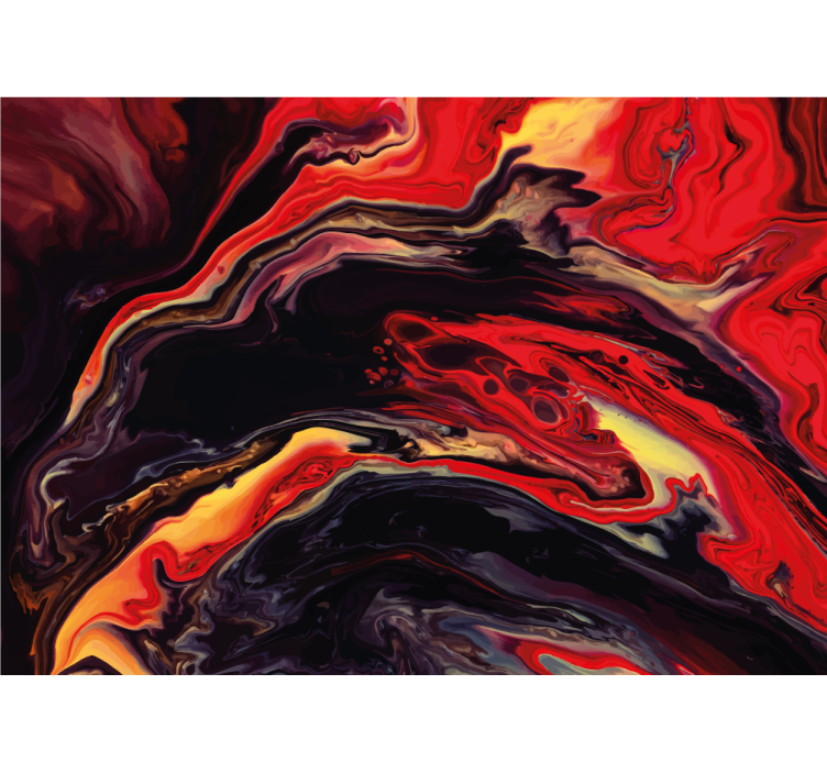 Abstract wall mural with fluid swirling patterns - TenStickers