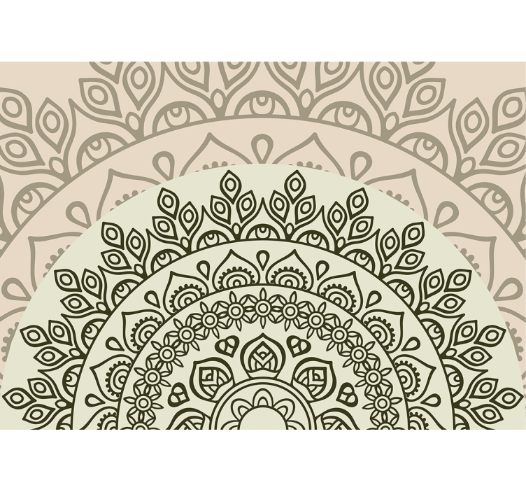 Raising sun indian pattern Mandala Wall Mural - TenStickers