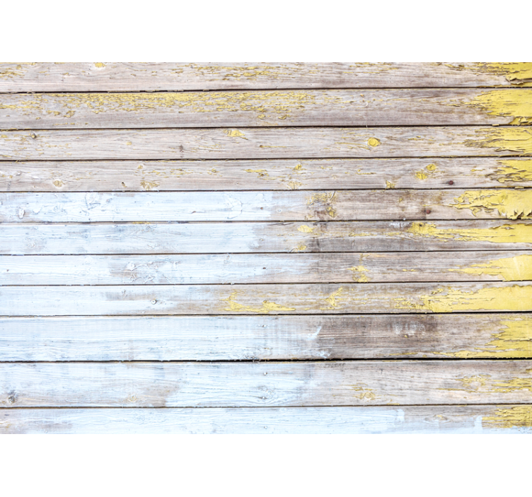 Rustic planks painted in white Wood Wall Mural - TenStickers