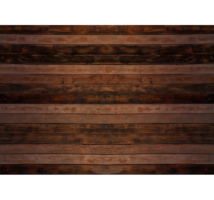 Brown horizontal planks Wood Wall Mural - TenStickers