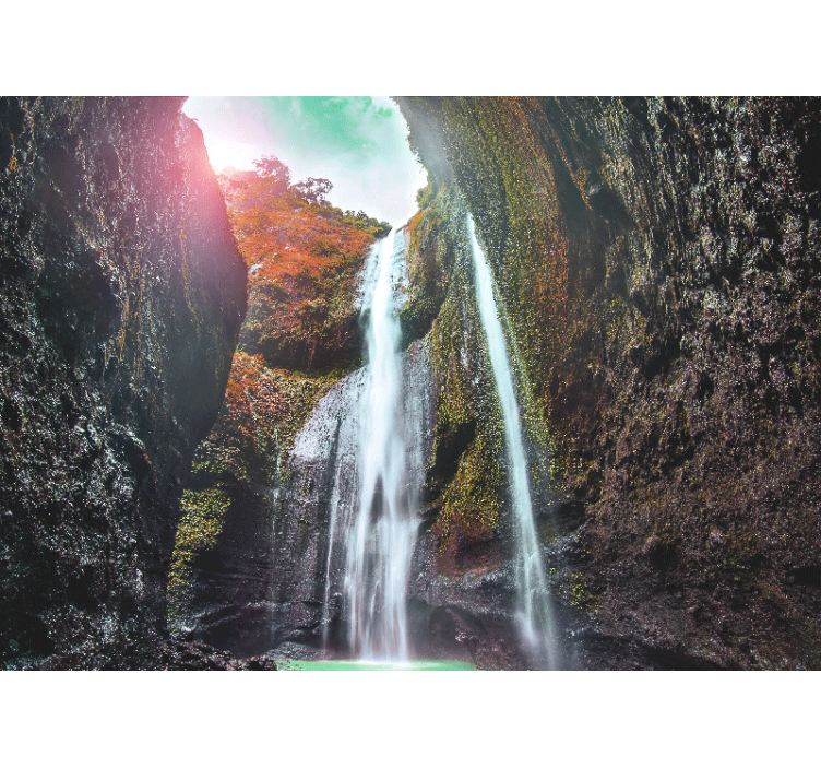 Wall mural waterfall majestic cascade view - TenStickers