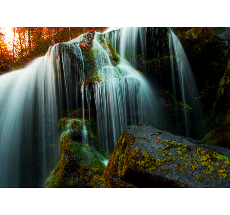 Wall mural waterfall gentle falling water - TenStickers