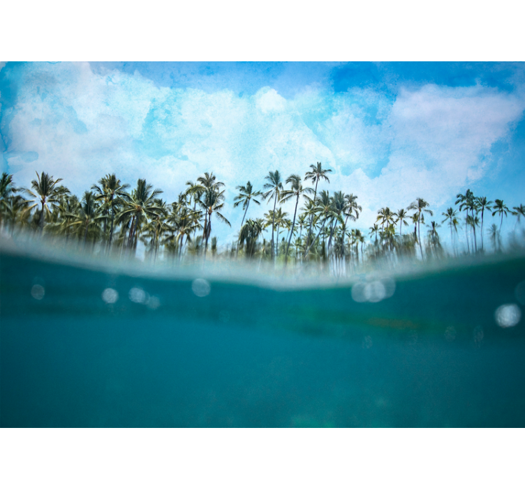Wall mural nature palm tree horizon - TenStickers