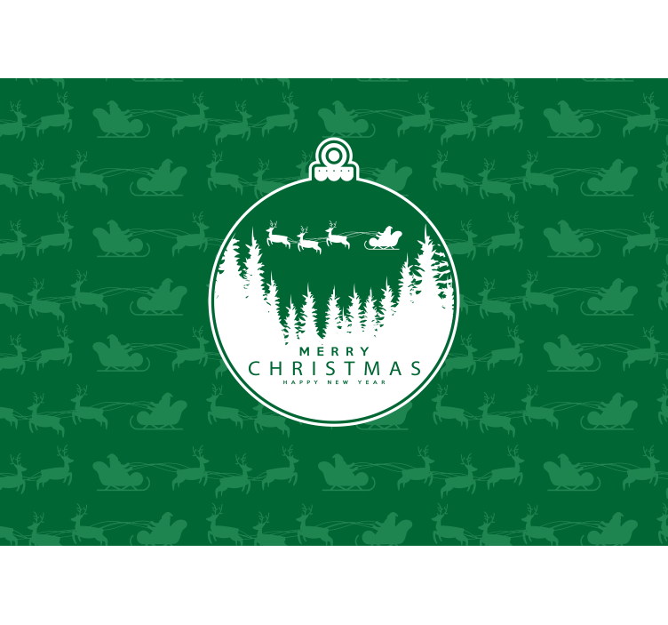 Christmas wall mural joyful winter scene - TenStickers