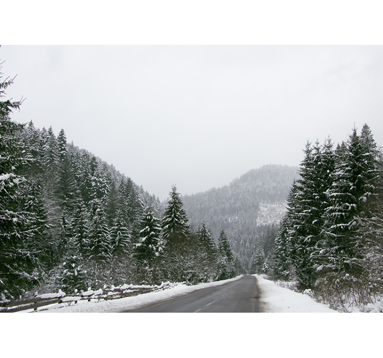 Wall mural mountain icy mountain landscape - TenStickers