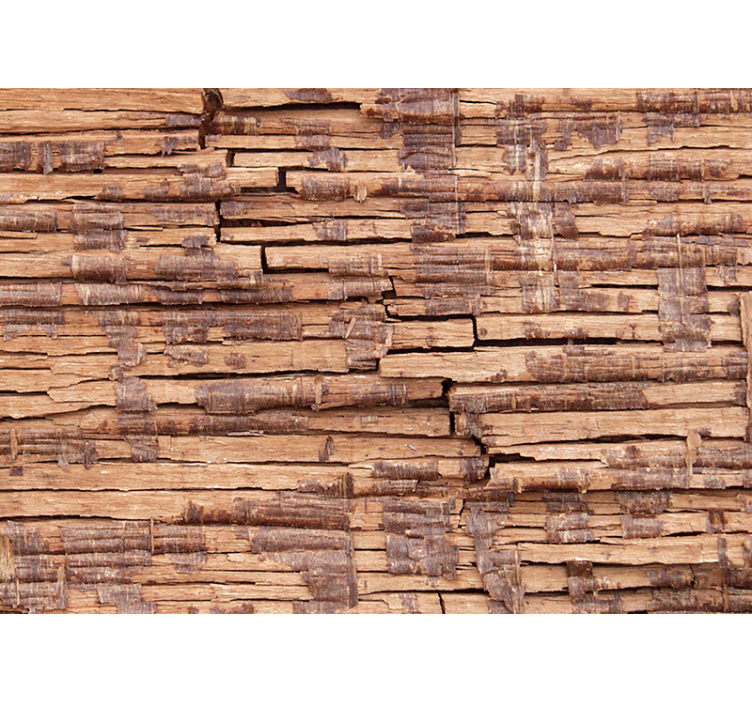 Deep wood cracks Wood Wall Mural - TenStickers