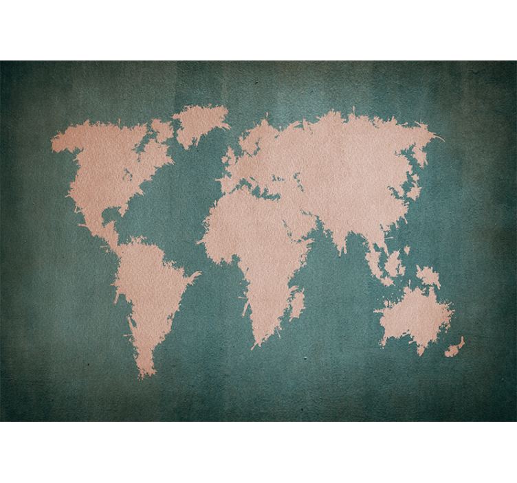 World map wallpaper global outline design - TenStickers