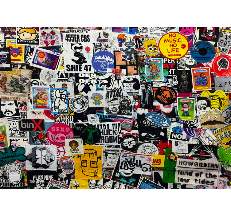 Graffiti wall mural colorful sticker collage - TenStickers