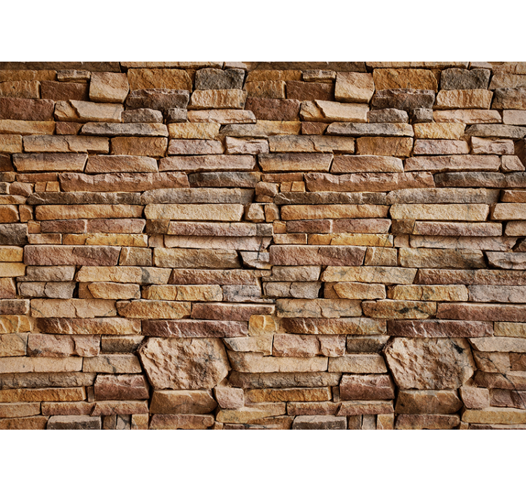 Mural stone wall with authentic natural stone texture - TenStickers