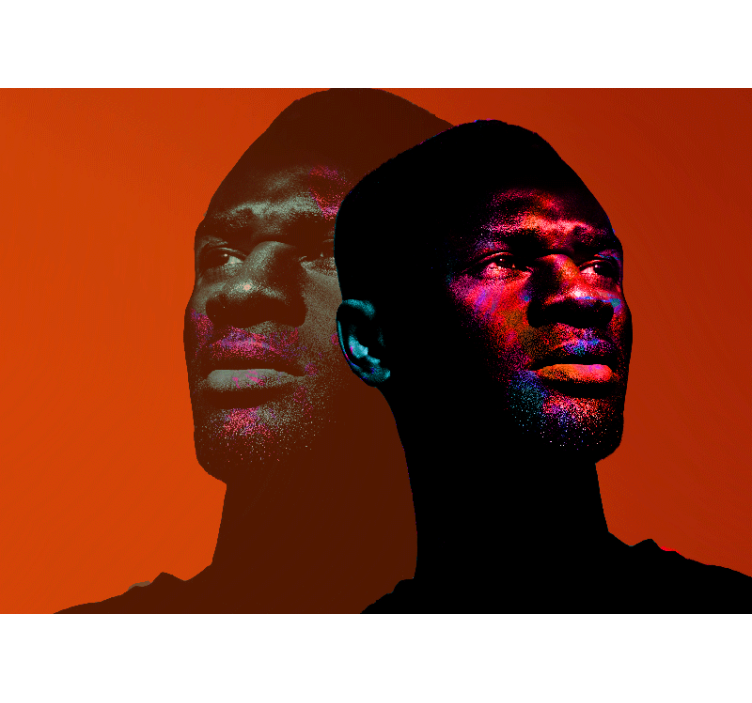 People wall mural dynamic portrait silhouettes - TenStickers