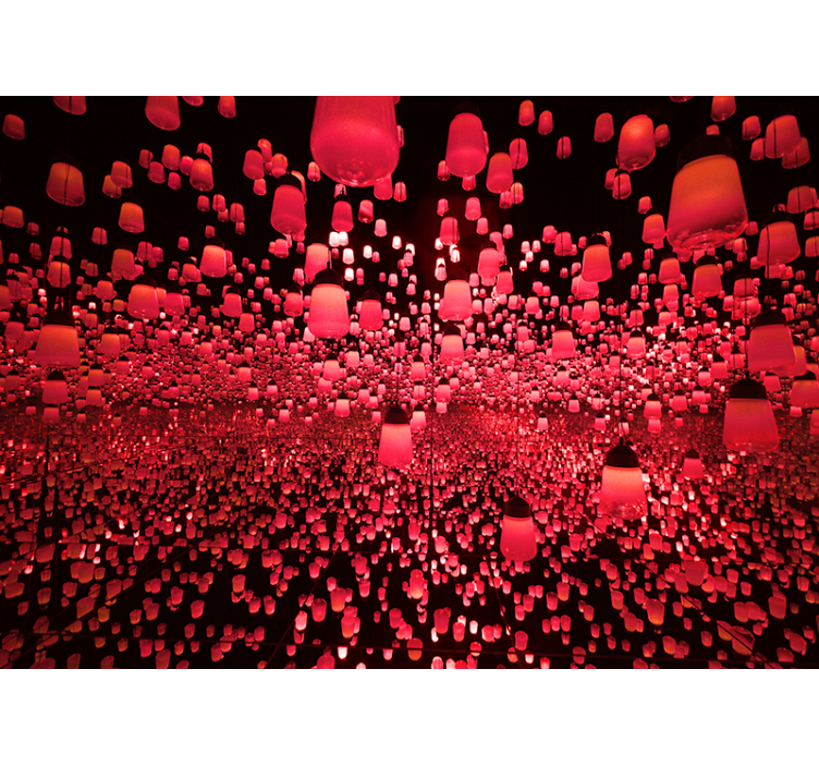 Abstract wall mural floating lanterns dreamscape - TenStickers