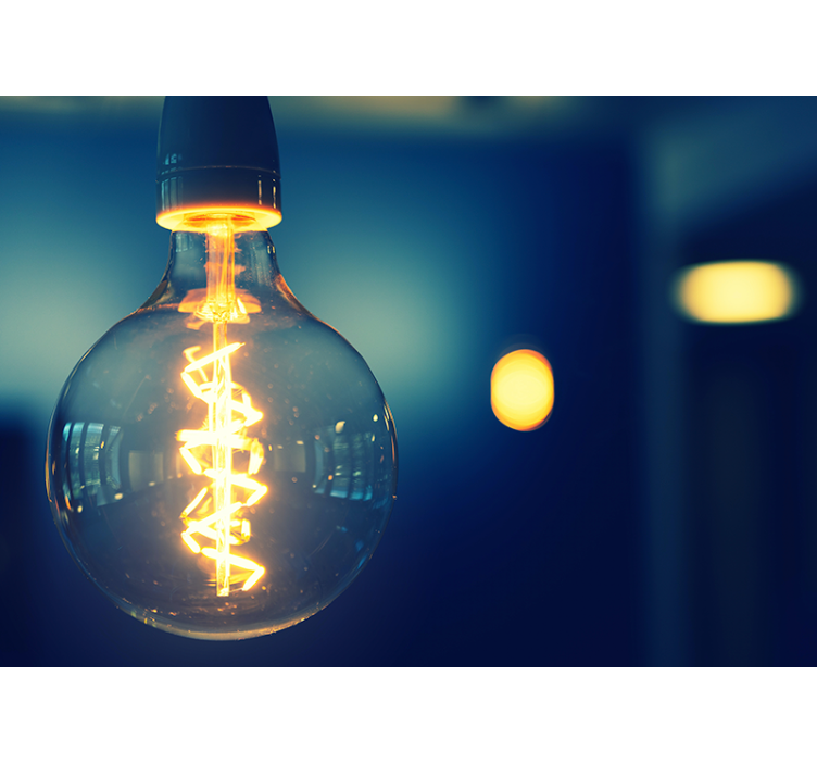 Quote wall mural elegant light fixture - TenStickers