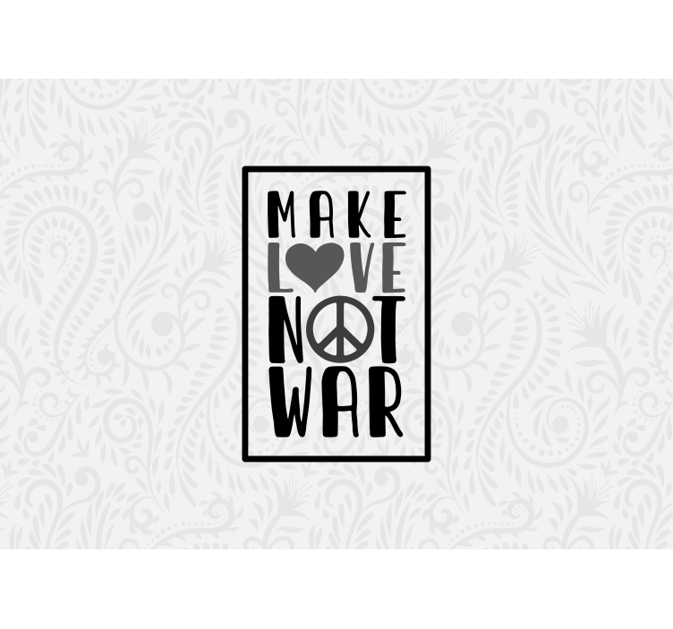 Romantic wall mural make love not war - TenStickers