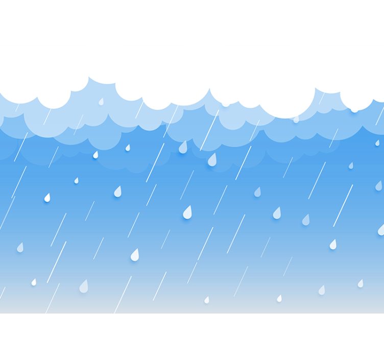 Sky wall mural raindrop cloudscape - TenStickers