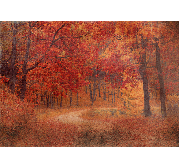 Wall mural nature rustic autumn pathway - TenStickers